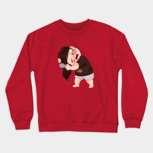 Hair brushing girl Crewneck Sweatshirt